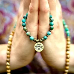 The TwoSisters Kettingen|Buddhist Malas-Jasper Lotus mala