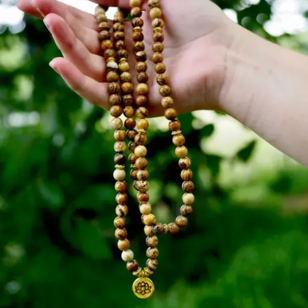The TwoSisters Kettingen|Buddhist Malas-Jaspis Mala