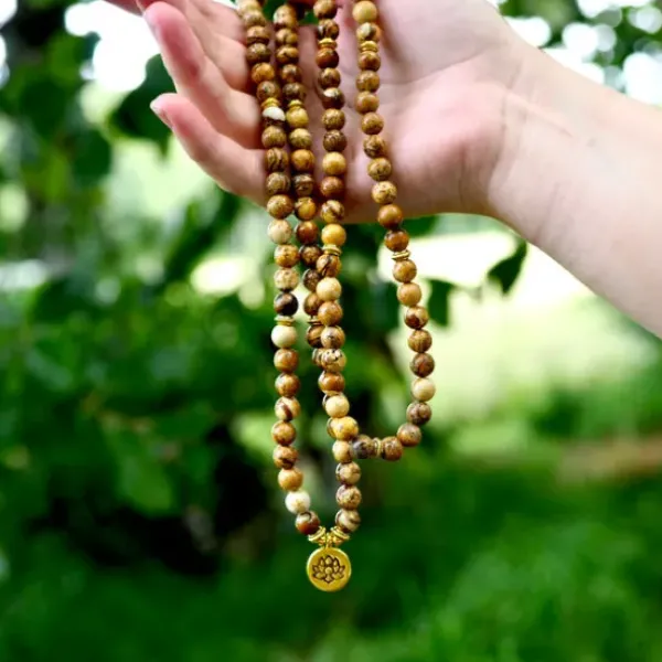 The TwoSisters Kettingen|Buddhist Malas-Jaspis Mala