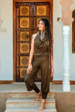 The TwoSisters Broeken|Broeken En Legging-Jumpsuit Om MY Groen