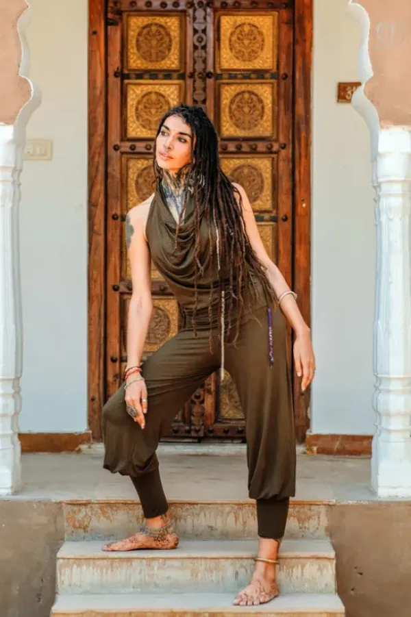 The TwoSisters Broeken|Broeken En Legging-Jumpsuit Om MY Groen