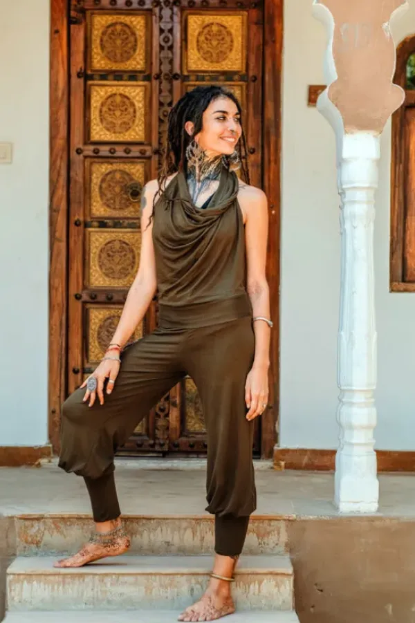 The TwoSisters Broeken|Broeken En Legging-Jumpsuit Om MY Groen