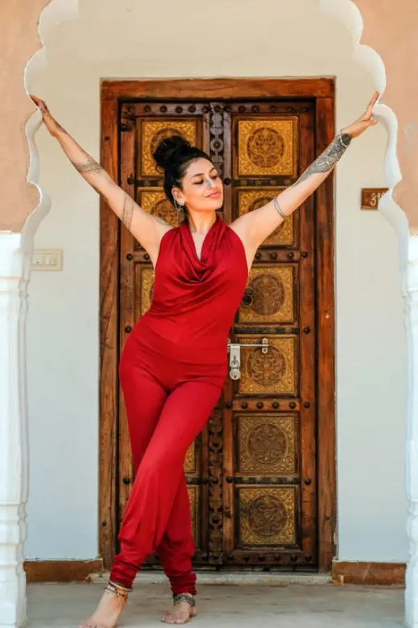 The TwoSisters Broeken|Broeken En Legging-Jumpsuit Om MY Rood