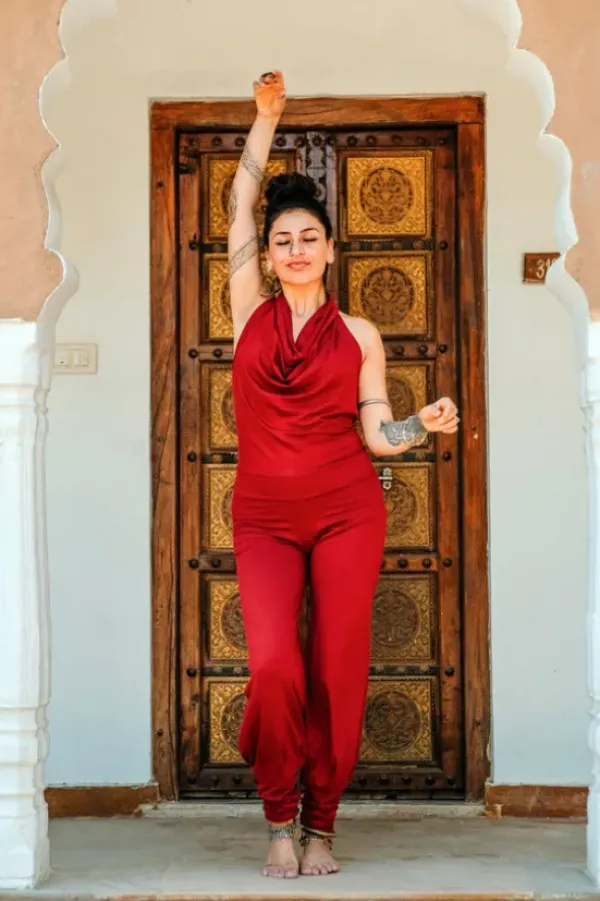 The TwoSisters Broeken|Broeken En Legging-Jumpsuit Om MY Rood