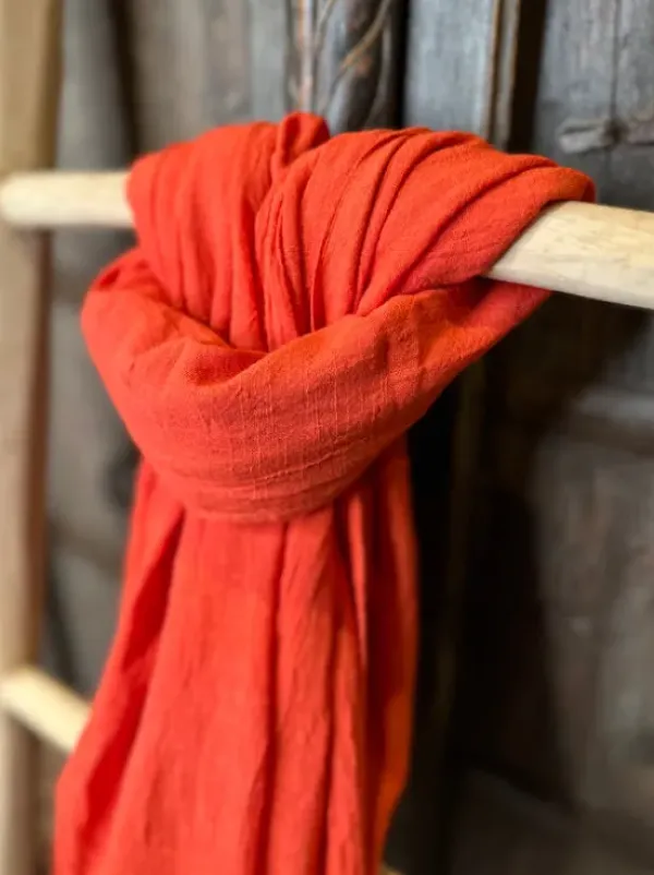 The TwoSisters Sjaals|Nomad Chic Collectie-Katoenen Sjaal Rood