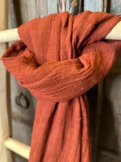 The TwoSisters Sjaals|Nomad Chic Collectie-Katoenen Sjaal Terracotta