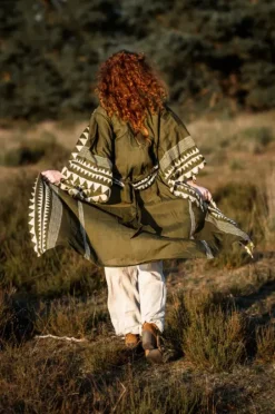 The TwoSisters Kaftan-Kimono Jurk Zahara Groen