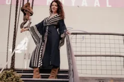 The TwoSisters Kaftan-Kimono Jurk Zahara Zwart