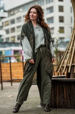 The TwoSisters Tops|Lange Mouw-Kira Blouse Khadi Katoen
