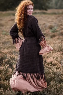 The TwoSisters Plus Size-Layla Kimono Donkerbruin