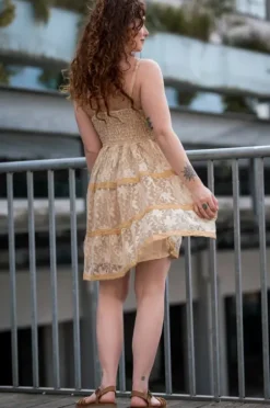 The TwoSisters Gypsy|Zomer-Litha Dress kort gebroken wit