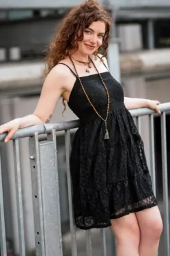 The TwoSisters Gypsy|Zomer-Litha Dress kort zwart