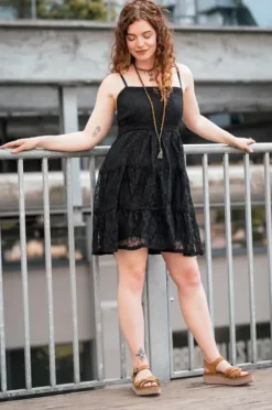 The TwoSisters Gypsy|Zomer-Litha Dress kort zwart