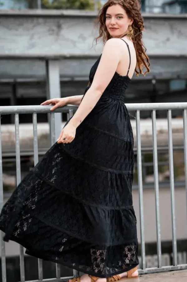 The TwoSisters Gypsy|Zomer-Litha Dress Lang Zwart