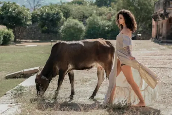 The TwoSisters Zwangerschapsjurk|Bohemian Trouwjurken-Luna Dress Beige