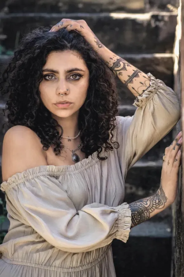 The TwoSisters Zwangerschapsjurk|Bohemian Trouwjurken-Luna Dress Beige