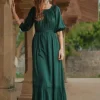 The TwoSisters Zwangerschapsjurk|Bohemian Trouwjurken-Luna Dress Groen