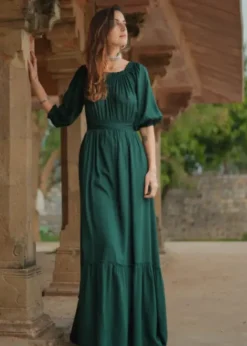 The TwoSisters Zwangerschapsjurk|Bohemian Trouwjurken-Luna Dress Groen