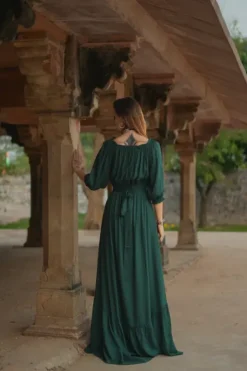 The TwoSisters Zwangerschapsjurk|Bohemian Trouwjurken-Luna Dress Groen