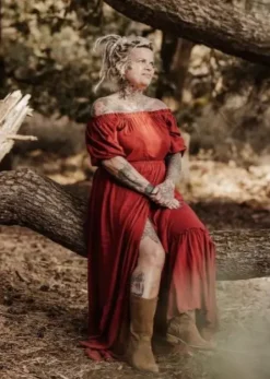 The TwoSisters Zwangerschapsjurk|Bohemian Trouwjurken-Luna Dress Rood
