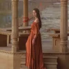 The TwoSisters Zwangerschapsjurk|Bohemian Trouwjurken-Luna Dress Warm Oranje