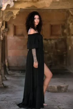 The TwoSisters Zwangerschapsjurk|Gypsy-Luna Dress Zwart