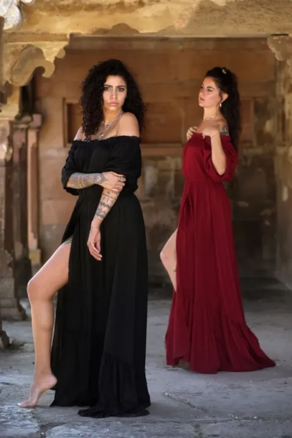 The TwoSisters Zwangerschapsjurk|Gypsy-Luna Dress Zwart