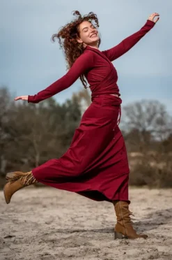 The TwoSisters Gypsy|Gypsy Rokken-Luna Rok Marroonrood