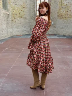 The TwoSisters Plus Size|Plus Size-Midi Vaiana Dress Print