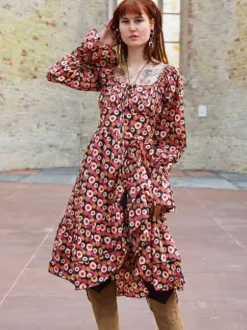 The TwoSisters Plus Size|Plus Size-Midi Vaiana Dress Print