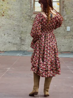 The TwoSisters Plus Size|Plus Size-Midi Vaiana Dress Print