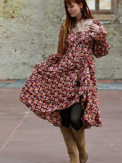 The TwoSisters Plus Size|Plus Size-Midi Vaiana Dress Print