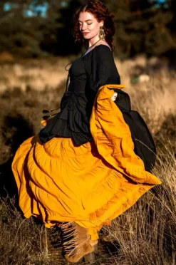 The TwoSisters Plus Size|Plus Size-Midi Vaiana Dress Zwart