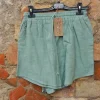 The TwoSisters Nomad Chic Collectie|Broeken-Mira Sol korte Broek Jadegroen