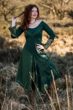 The TwoSisters Bohemian|Bohemian Jurken-Morgana Boho Jurk Groen