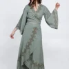 The TwoSisters Tops|Nomad Chic Collectie-Mystic Mesa Wikkeltop Jadegroen