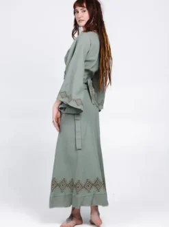 The TwoSisters Tops|Nomad Chic Collectie-Mystic Mesa Wikkeltop Jadegroen