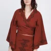 The TwoSisters Tops|Nomad Chic Collectie-Mystic Mesa Wikkeltop Terracotta