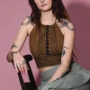 The TwoSisters Tops|Bratops-Mystic Mesa Zomertop Bruin