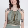 The TwoSisters Tops|Nomad Chic Collectie-Mystic Mesa Zomertop Jadegroen