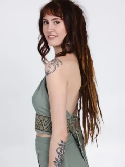 The TwoSisters Tops|Nomad Chic Collectie-Mystic Mesa Zomertop Jadegroen