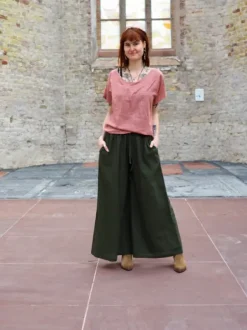 The TwoSisters Broeken|Broeken En Legging-Nova Broek Donkergroen