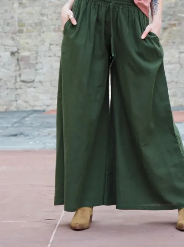The TwoSisters Broeken|Broeken En Legging-Nova Broek Donkergroen