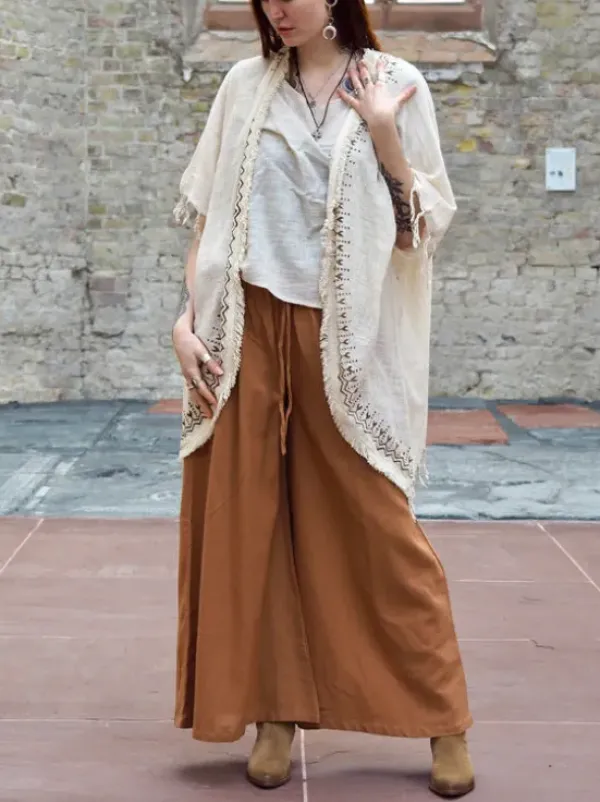 The TwoSisters Nomad Chic Collectie|Broeken-Nova Broek Licht Terracotta