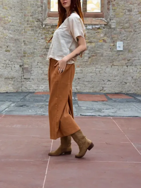 The TwoSisters Nomad Chic Collectie|Broeken-Nova Broek Licht Terracotta