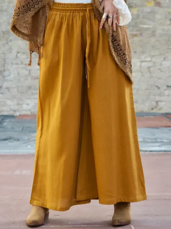 The TwoSisters Nomad Chic Collectie|Broeken-Nova Broek Oker