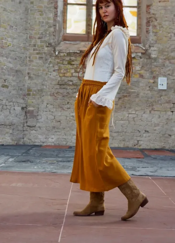 The TwoSisters Nomad Chic Collectie|Broeken-Nova Broek Oker