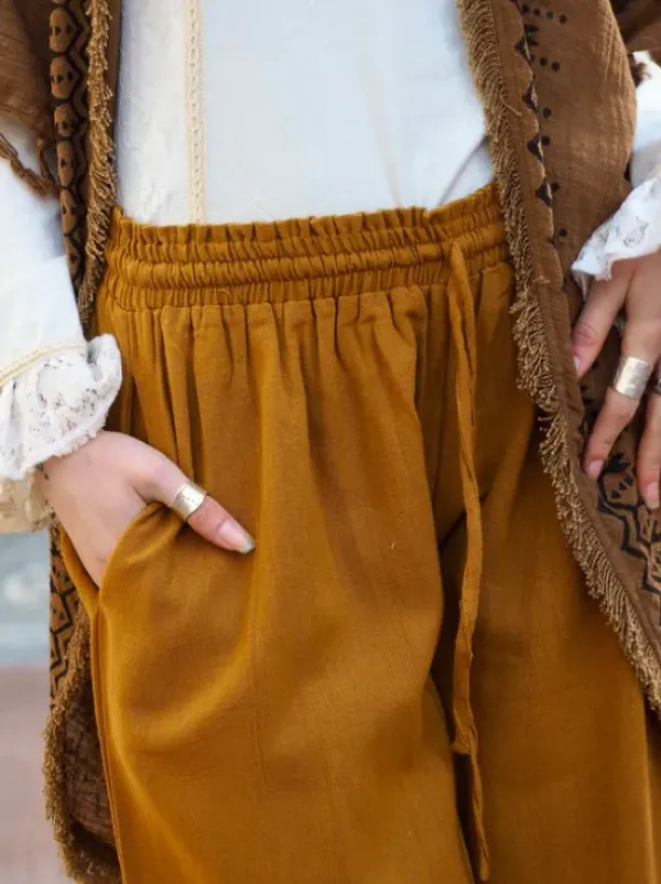 The TwoSisters Nomad Chic Collectie|Broeken-Nova Broek Oker