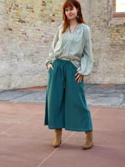 The TwoSisters Nomad Chic Collectie|Broeken-Nova Broek Petrol