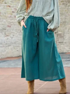 The TwoSisters Nomad Chic Collectie|Broeken-Nova Broek Petrol